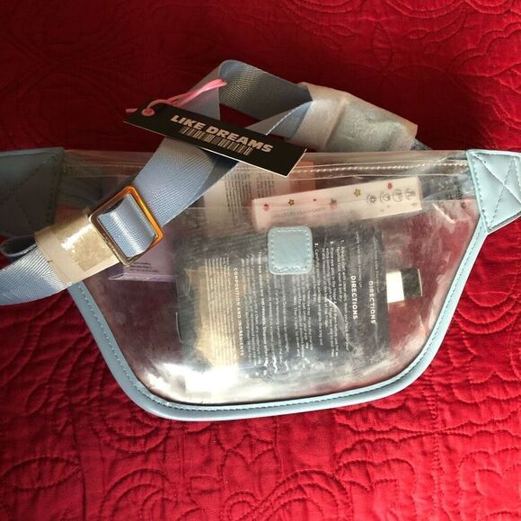 LIKE DREAMS - NWT Clear Belt Bag & 10 "Mystery" Cosmetics/The Creme Shop & More - Picture 10 of 12